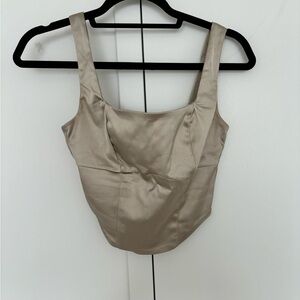 Silk bustier top